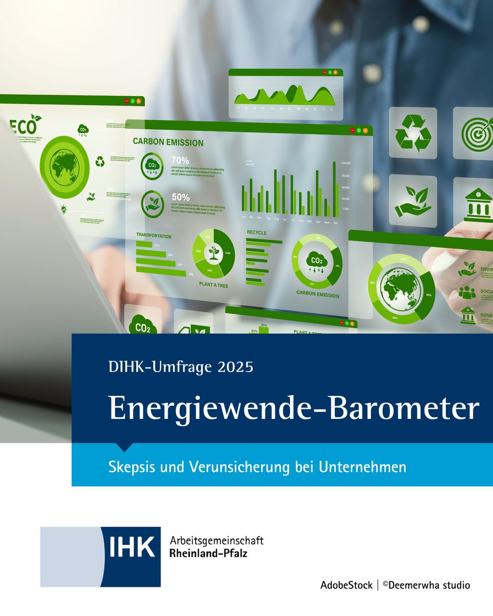 Hohe Energiepreise, fehlende Infrastruktur und unklare politische Signale führen dazu, dass viele Projekte auf Eis liegen - die Energiewende steht in vielen Betrieben auf Standby. Das ergab eine Umfrage der DIHK: bit.ly/4lRO7d8
