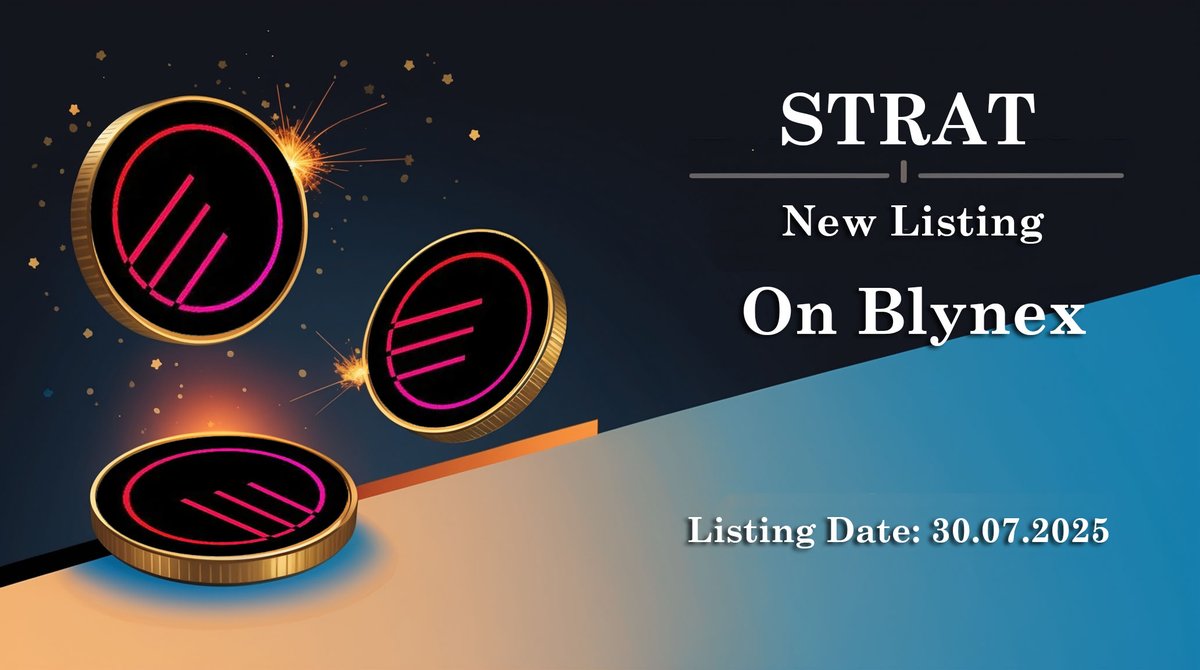 Blynexex's tweet image. 🪙 #Blynex new listing @eth_strategy $STRAT ! 🚀

Key dates:
🔹 Deposit and Withdrawal Opens: 30/07/2025 14:00 (UTC)
🔹 Trading Begins: 30/07/2025 14:00 (UTC)

Get ready to trade
 $STRAT / USDT on Blynex.com:

⚡️You can also secure a USDT loan by using #STRAT tokens…