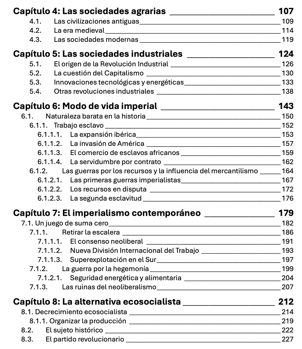 Tras casi dos años de redacción, y otros tantos de investigación, estoy muy contento de poder anunciar que he terminado 'La guerra por la energía: Poder, imperios y crisis ecológica'. Llegará a las librerías de España en enero de 2026, y este es el índice preliminar.