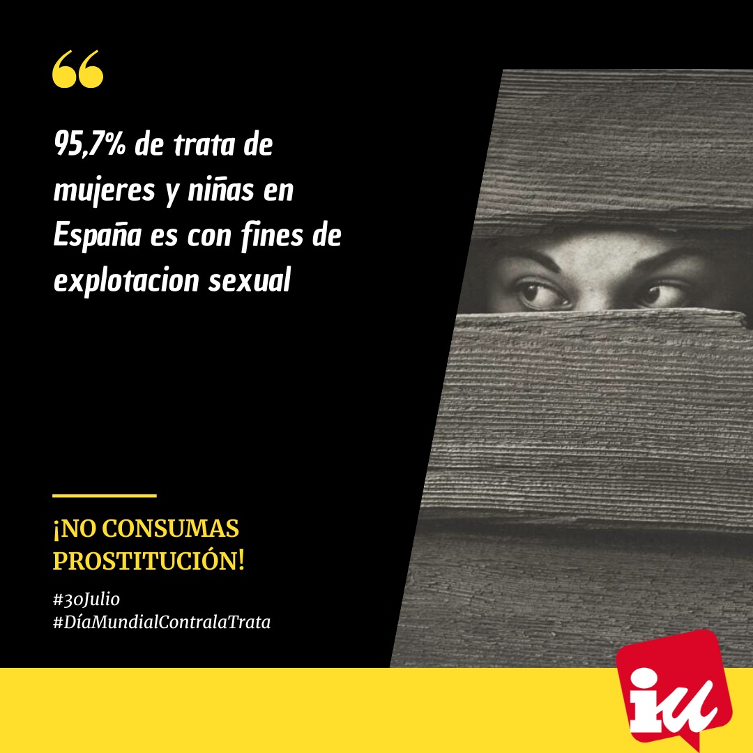 España sigue figurando como uno de los principales países de tránsito y destino de mujeres víctimas de trata y explotación sexual en Europa.
#30deJulio 
#diamundialcontralatrata