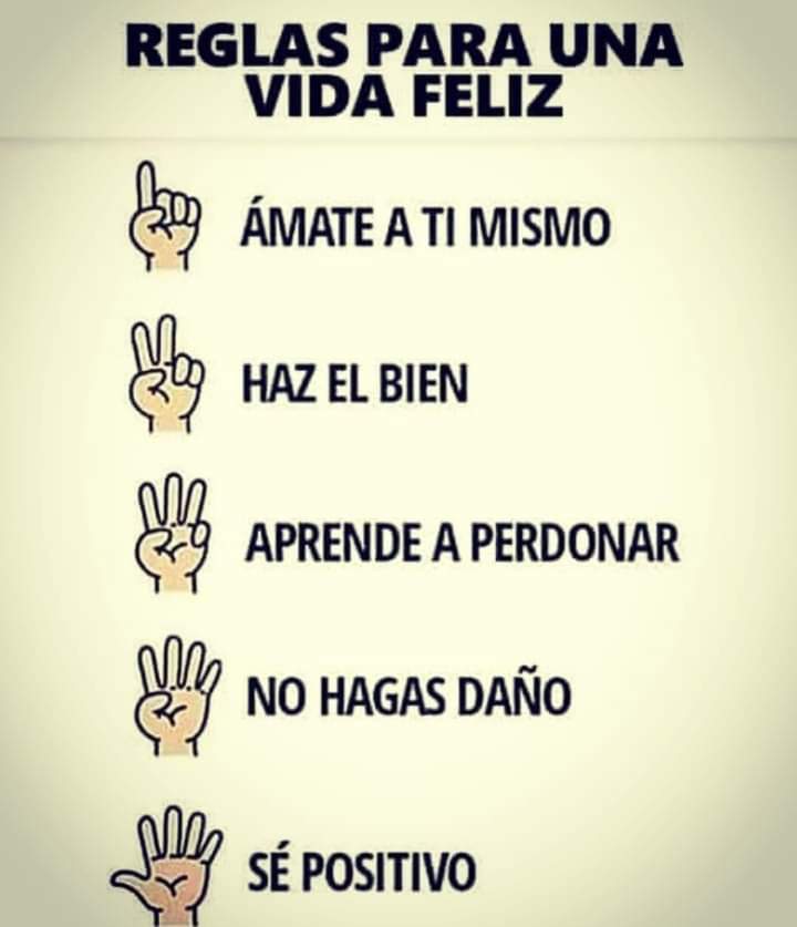 JorgeLuisRR1963's tweet photo. REGLAS PARA UNA VIDA FELIZ. https://t.co/ssXhfKziqC