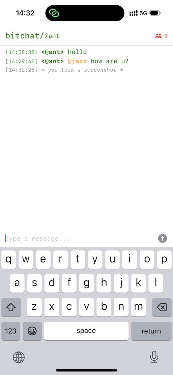 antnotdev's tweet image. Джек Дорси @jack, тот который создал Твиттер, запустил мессенджер Bitchat, который работает без интернета через Bluetooth.

Сообщения могут передаваться на дальние расстояния, пересылаясь между пользователями, которые рядом. 

Хочу такую фичу в Телеграме.