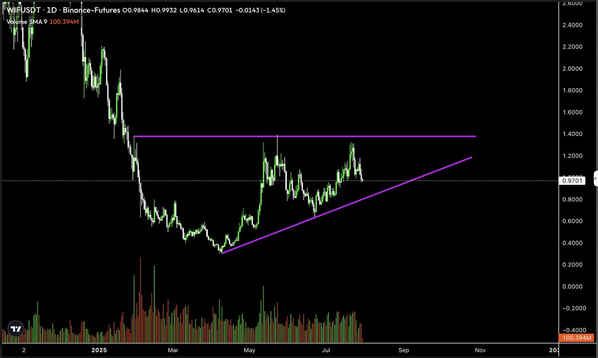 Wif and fartcoin got clobbered recently but are comfy holds, they're not going anywhere, I hold size in both of em

They're both in HTF accumulation phases rn