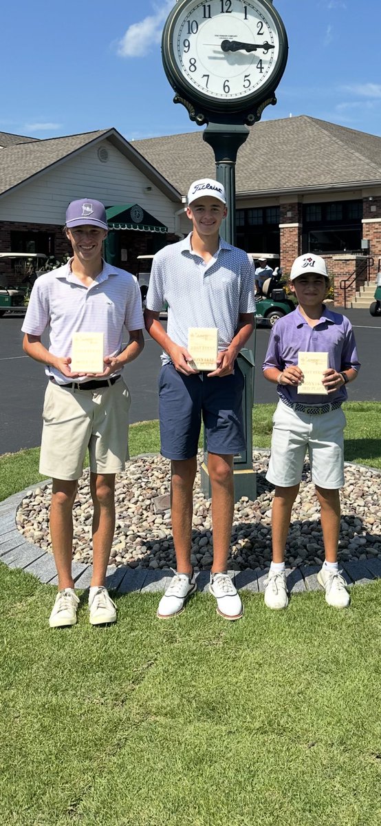 Congratulations to ChamiBoy Henry Gorin (-1) on capturing the 14/15 yr championship (2nd overall) of the Gateway Jr PGA 36 Hole Tourney @  St Clair Country Club. CCP Soph Blake Mueller (+6) took third overall. Well done, lads!