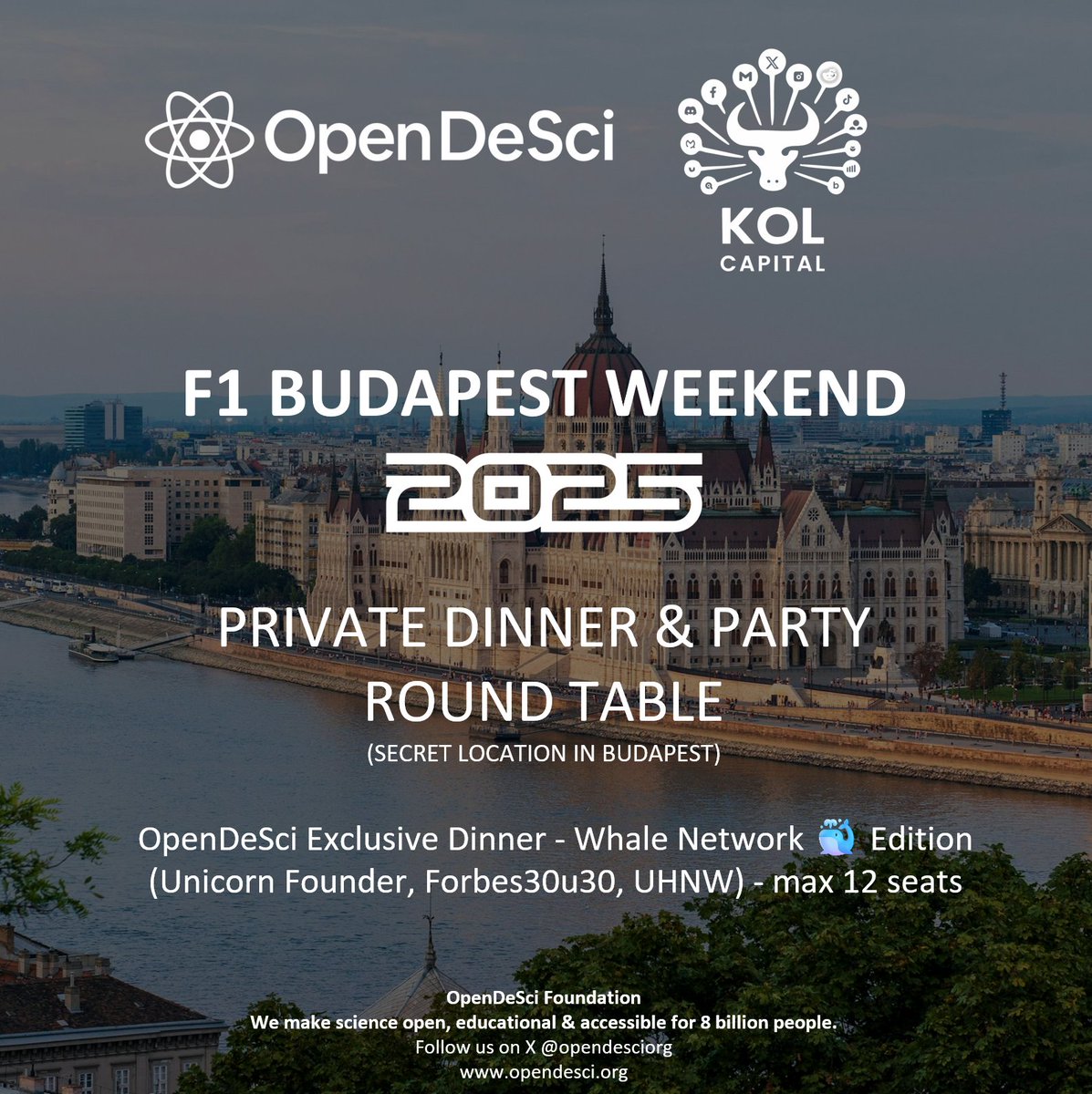F1 Budapest private dinner &amp; round table - 1 wildcard seat 
Join top founders, builders &amp; VCs for an exclusive evening at a secret location in Budapest during the F1 weekend, special meet and greet with a <a href="/F1/">Formula 1</a> Formula driver...

Drop a comment if you want in, we’ll reach out