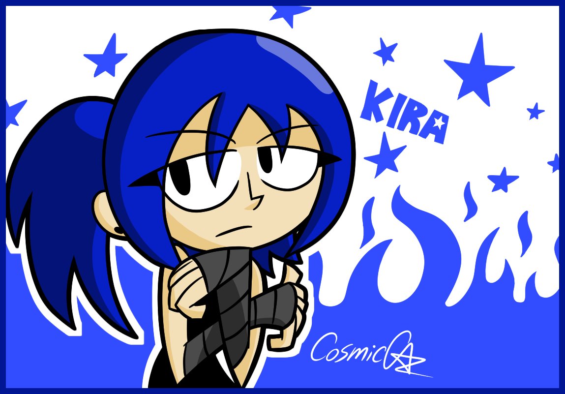It's Kira's Brithday Today! 🎸⭐💙 So here's a new drawing of her.
#OC #art