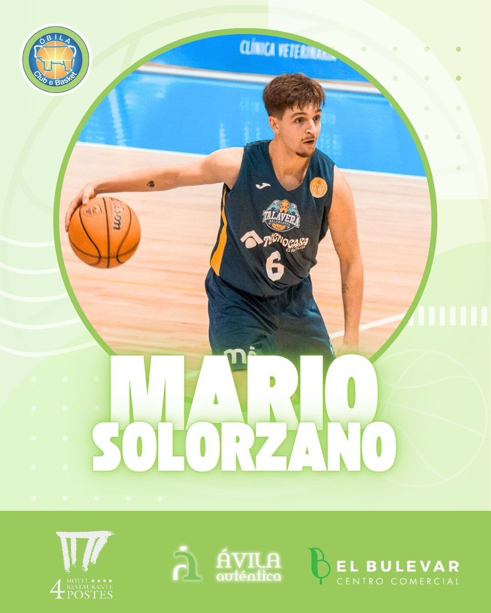 🚨 FICHAJE | ¡Bienvenido, Mario Solórzano! 💚

Base de 24 años y 1,88 m con experiencia contrastada en la liga. Rápido, con buen tiro, visión de juego y mucho carácter.

¡Refuerzo de garantías para nuestro nuevo proyecto! 🏀

#FichajeÓbila #MareaVerde #VamosÓbila #Temporada2526