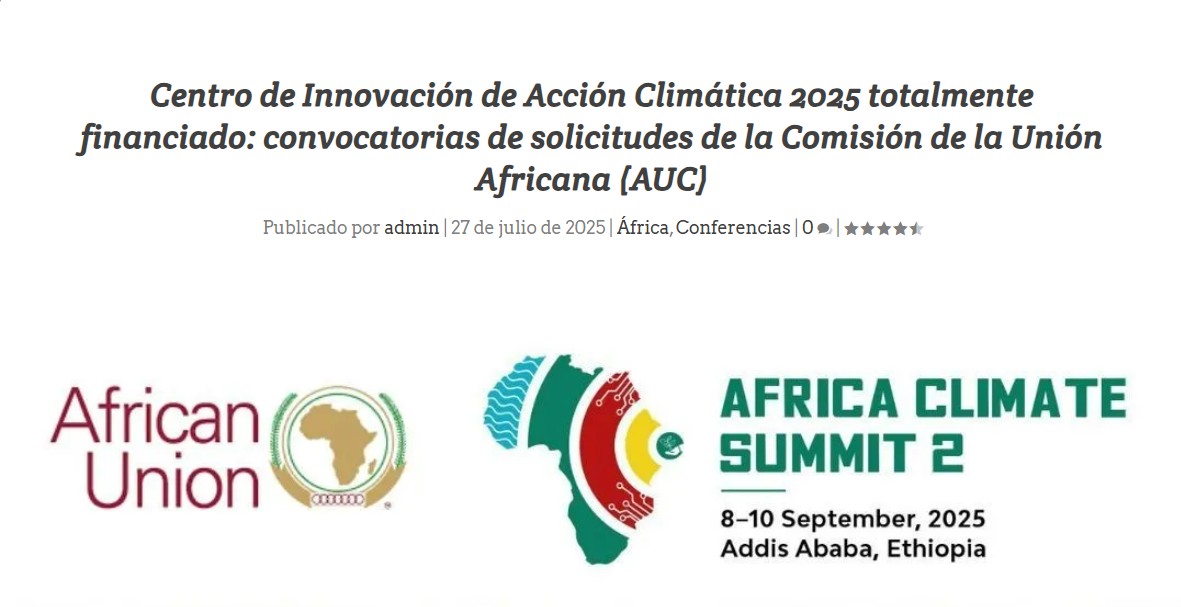 🚨La Unión Africana lanza la segunda fase del Centro de Innovación para la Acción Climática🌿♻️☘️ para jóvenes👩🏽👦🏾 y las mujeres africanas👩🏽‍🔬👩🏽‍🎓

Información general: haz clic👉🏾 bit.ly/4fc35Iq

Presentar su solicitud clic👉🏾 bit.ly/457n8TJ

Fecha límite: 1/08/2025