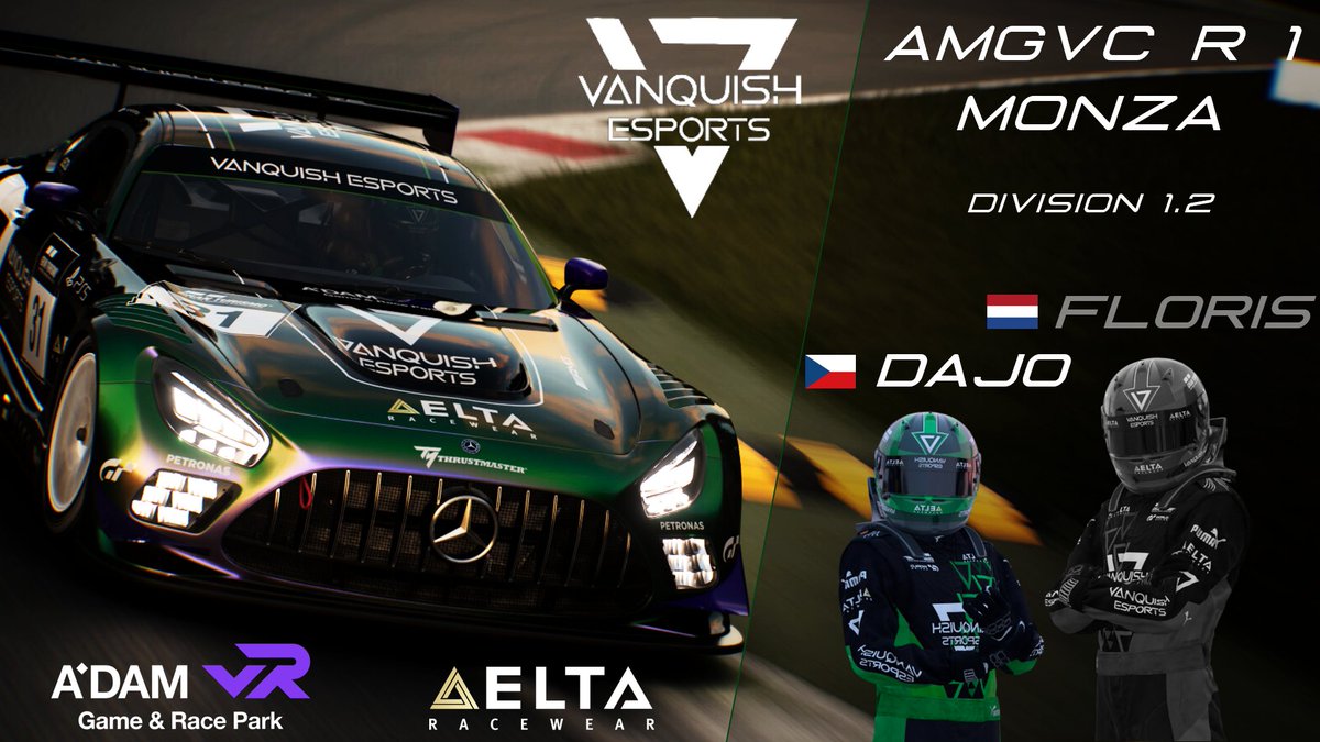 The AMG Motorsport Virtual Championship #AMGVC is back for Season One! #VQS_Dajo will kick things off tonight at Monza 🇮🇹, and #VQS_Floris will join him from round 2 onwards.

Lights out for Division 1 at 2015 CEST! 🚥