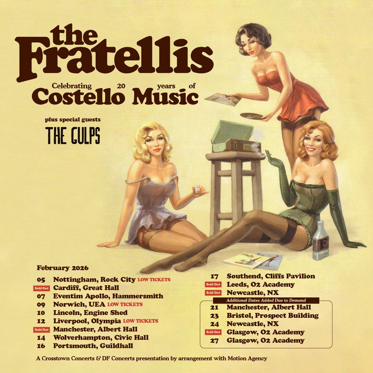 Leeds is SOLD OUT!

Get you tickets for 20 Years of Costello Music NOW 👉 lnk.to/Costello20