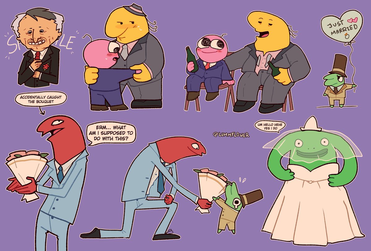 Silly wedding doodles 💒 #smilingfriends #charpim