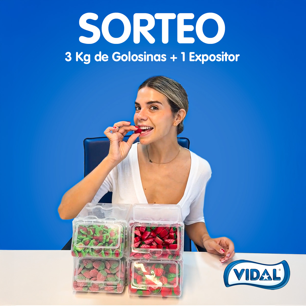 🎉 SORTEO DULCE-DULCÍSIMO 🍬

¿Te imaginas tener 3 kilos de golosinas y un bol gigante para meterlas todas? 😏

Pues deja de imaginar… ¡y participa!
🎁 El premio:
🍭 3 kg de chuches
🍽️ 1 bol para que no falte presentación (ni repeticiones)

¿Cómo participar?
1️⃣ Sigue nuestro