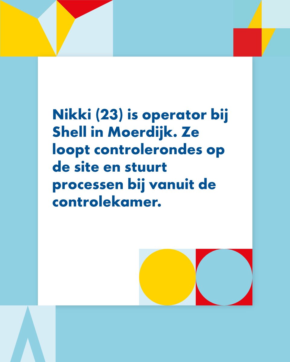 Shell_Moerdijk's tweet image. Nikki (23) is operator bij Shell Moerdijk en houdt het hele proces draaiende. Ze droomt ervan om de eerste vrouwelijke ploegleider op haar afdeling te worden.

Lees haar verhaal in Chemie Magazine: bit.ly/40DN4F1

#DeEnergieVan #ShellMoerdijk