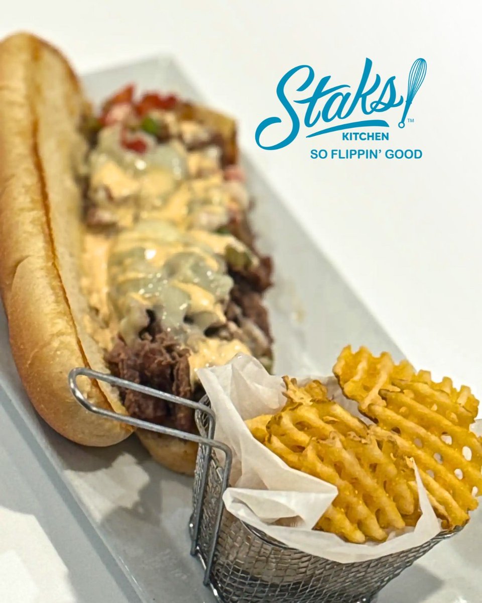 Grab a Philly Cheesesteak from Staks to start your day or keep you going. Available fresh every day from 6:30 am. 🥖

stakskitchen.com