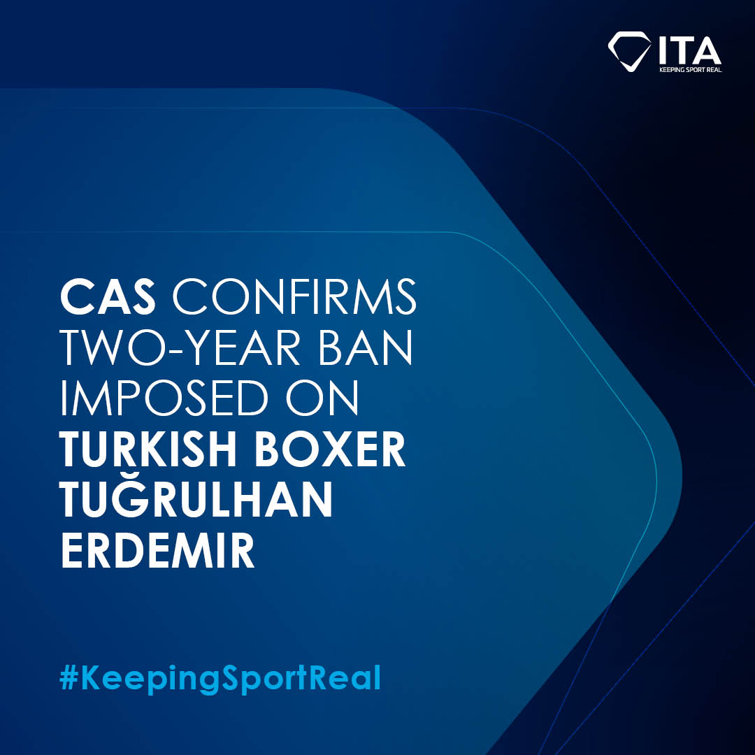 The ITA reports that the Court of Arbitration for Sport has dismissed the appeal filed by Turkish boxer Tuğrulhan Erdemir against the decision rendered by the Anti-Doping Division of the Court of Arbitration for Sport on 18 November 2024.

▶️bit.ly/4o9DDHy