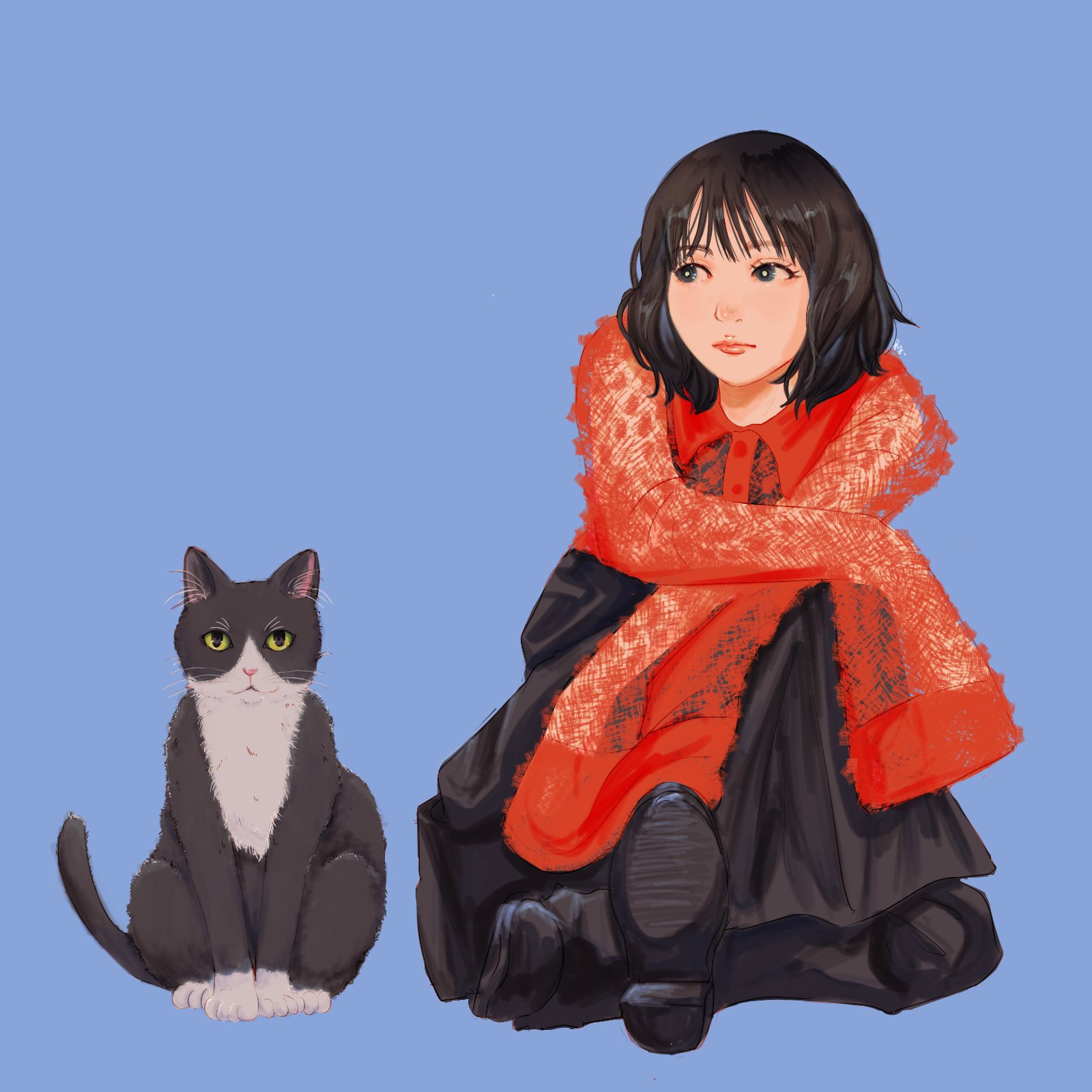 和の絵 尾九 開運イラスト 黄福達磨 七転び八起き 魔除け A4サイズ