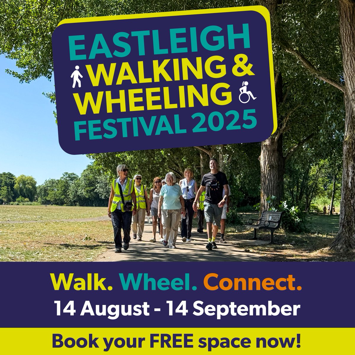 We are supporting <a href="/EastleighBC/">Eastleigh Borough Council</a> first Walking and Wheeling Festival! Ready to discover your local area like never before? 📅 14 August – 14 September 👉 Book your free spot now: //eastleigh.gov.uk/eastleighWWfest
#EastleighWWfest #WalkingFestival #WalkWheelConnect <a href="/hantsconnect/">Hampshire County Council</a>