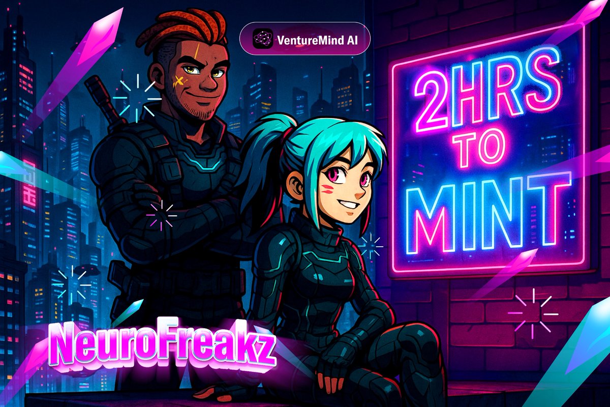 VentureMind AI (@venturemindai) on Twitter photo Today is the day.
The <a href="/NeuroFreakz/">NeuroFreakz</a> mint is live, and with it, the launch of the VentureMind AI Agents.
We’re celebrating with a livestream and gifting 5 NFTs during the stream.
Come witness the moment these conversational agents go live…you might even get to chat with them. Today is the day.
The <a href="/NeuroFreakz/">NeuroFreakz</a> mint is live, and with it, the launch of the VentureMind AI Agents.
We’re celebrating with a livestream and gifting 5 NFTs during the stream.
Come witness the moment these conversational agents go live…you might even get to chat with them.