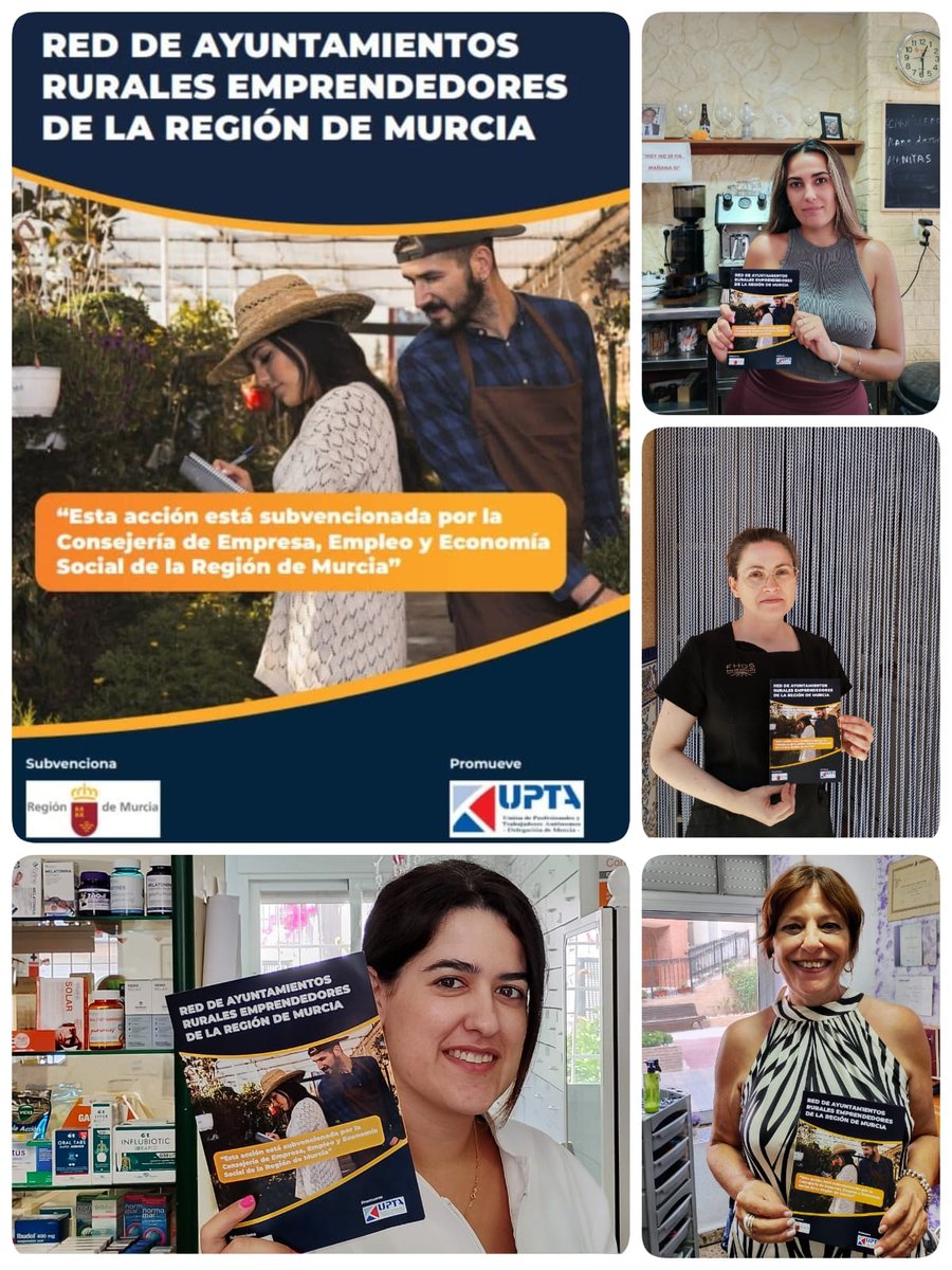 UPTA REGIÓN DE MURCIA (@deupta) on Twitter photo Estamos visitando y asesorando a los autónom@s y emprendedores de Ulea, municipio adherido a la Red de Aytos Rurales Emprendedores de la Región de Murcia #RARERM
ℹ️Este servicio de información está subvencionado por <a href="/Empresa_RM/">Consejería de Empresa, Empleo y Economía Social</a>
<a href="/EDUARDOABADSABA/">Presidente UPTA España</a> <a href="/upta_es/">UPTA España</a> <a href="/InesMazuelaRo/">Inés Mazuela</a> Estamos visitando y asesorando a los autónom@s y emprendedores de Ulea, municipio adherido a la Red de Aytos Rurales Emprendedores de la Región de Murcia #RARERM
ℹ️Este servicio de información está subvencionado por <a href="/Empresa_RM/">Consejería de Empresa, Empleo y Economía Social</a>
<a href="/EDUARDOABADSABA/">Presidente UPTA España</a> <a href="/upta_es/">UPTA España</a> <a href="/InesMazuelaRo/">Inés Mazuela</a>