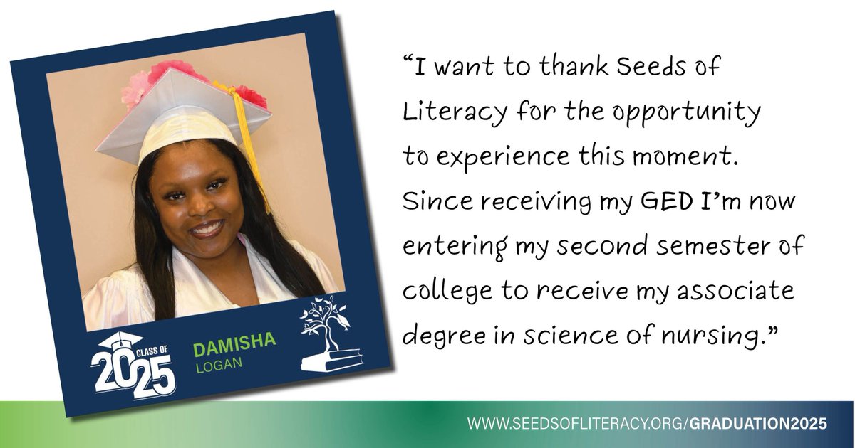 Damisha was one of our graduate speakers at this year’s ceremony. You can watch a clip from her emotional speech on our grad recap blog: buff.ly/XX9CURb. 
✏️ Be a Volunteer Tutor: buff.ly/4UbrPfF
⭐ Keep Seeds free for students: buff.ly/2fbAURg