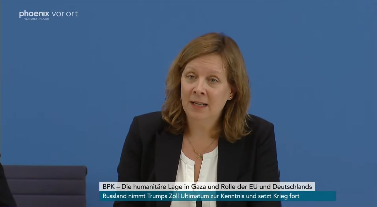 ℹ️ Alternative Realitäten
 
Dr. Julia Duchrow, Generalsekretärin von Amnesty International Deutschland, sagte gestern auf der Bundespressekonferenz u.a. folgendes:
 
„Ich mein‘, Sie kennen die Zahlen, der Tötung von über, weit über 400 Humanitären Helfern in Gaza, der Tötung von