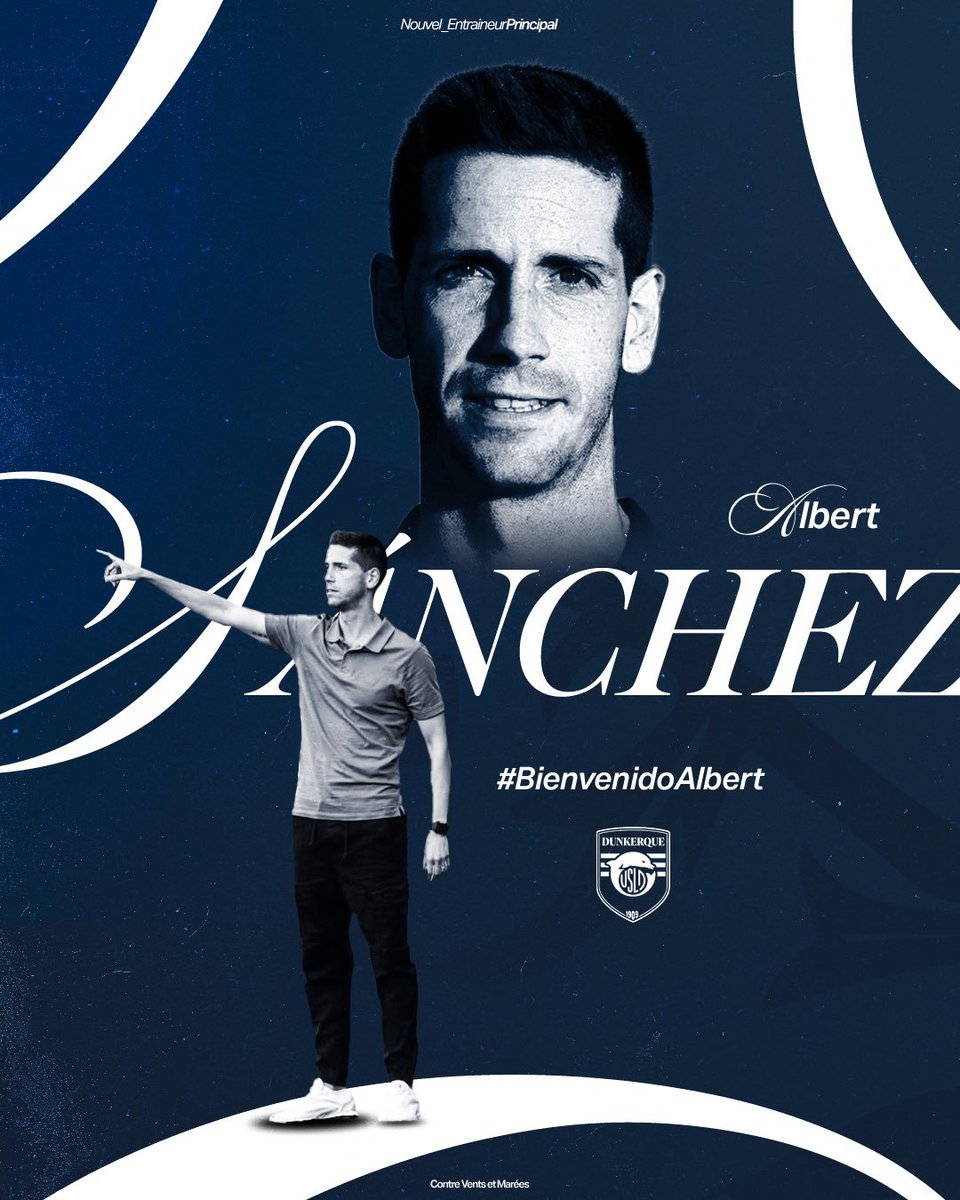 sachatavolieri's tweet photo. 🐬🔵✅ Officiel & Confirmé
🇪🇸 Comme révélé, Albert Sanchez (ex-Barça Atlètic) est le nouvel entraîneur de l’USL Dunkerque en Ligue 2. #mercato #ULSD #FCBlive https://t.co/9DOS0oyHqr
