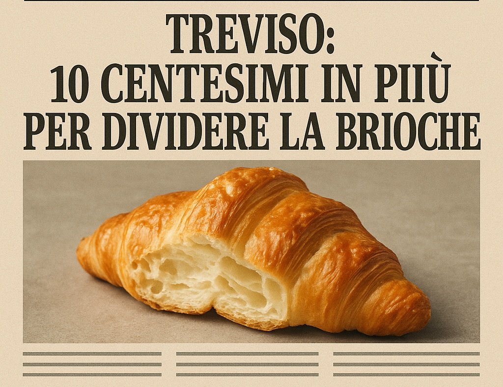 10 centesimi in più per dividere il CORNETTO:
"Così garantiamo lq qualità perché le due metà hanno più farcitura"

Che ne pensate?

Chi difende il ristoratore segnala che utilizzano due tovaglioli, due piattini e da sempre mezza porzione di qualcosa non costa la metà