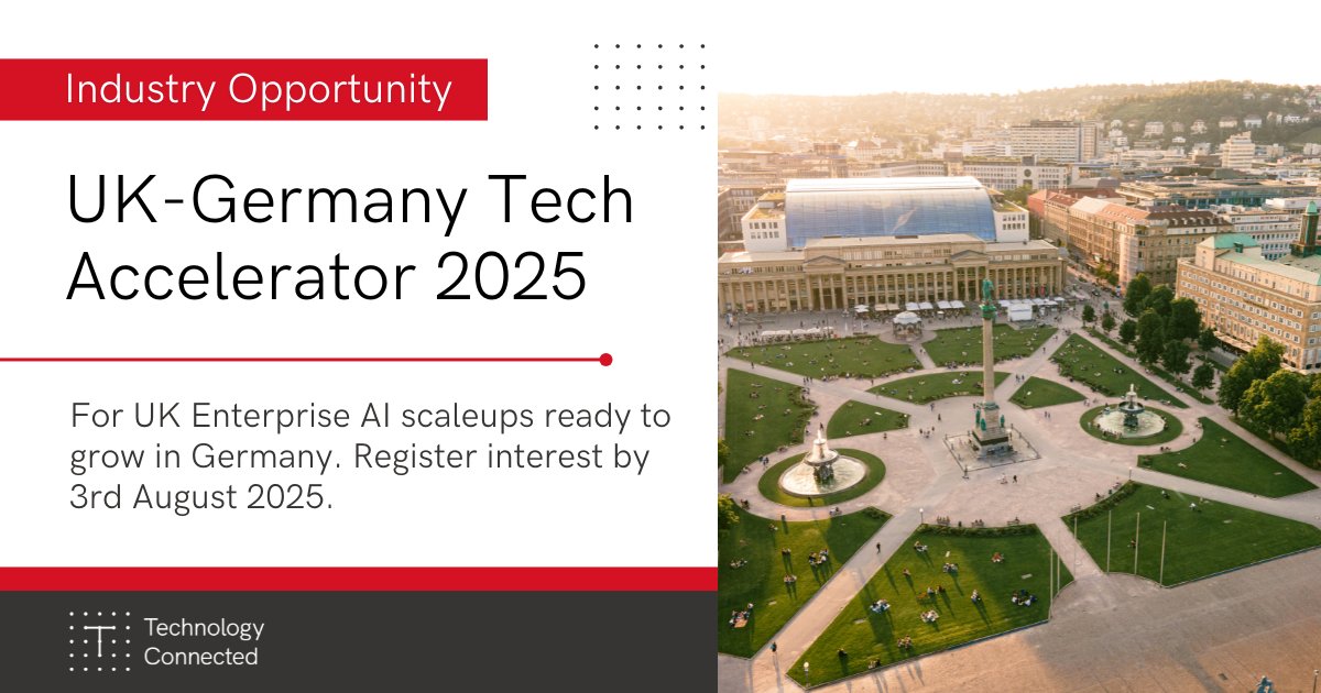 🚀 The UK-Germany Tech Accelerator is open for applications. This exclusive, Government-backed programme helps UK-based Enterprise AI scaleups fast-track their growth in Germany’s dynamic AI ecosystem.

Register by 3 August 2025: loom.ly/wzRiEUc