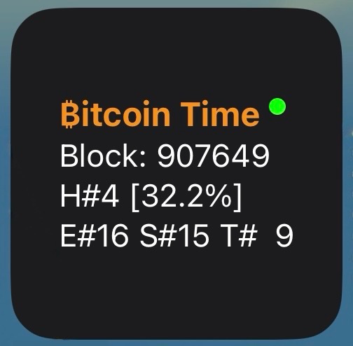 BitcoinZeit's tweet photo. 🟠 Get the Bitcoin Time Widget for FREE now! 🌐
A new era with Halvings, Epochs, Shards & Ticks, not days etc
Open Source for @blocktrainer @saylor @marcfriedrich @saifedean & anyone else! Stay tuned for my app! 👉 Docs: [https://t.co/CEvC8X7u2q]
#Bitcoin #Blocktrainer #BitcoinTime