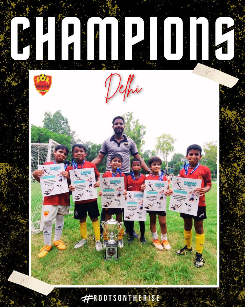 🏆 CHAMPIONS! 🏆

Our Delhi U8 Cubs are the KASPAC Youth Football Tournament winners! 🥳
Went unbeaten and didn’t concede a single goal the entire tournament. 🔥

Proud of the team’s grit, talent, and teamwork on display! 🦁⚽️

#RootsDelhi #HomegrownTalent #RootsCubs