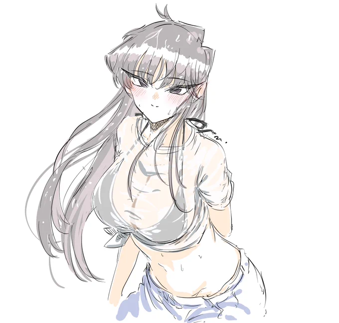 アツアツでした。(久々に古見さんを描きました。)