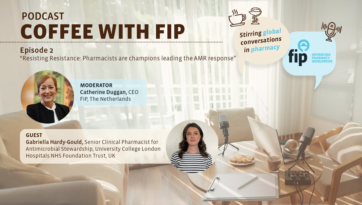 The second episode of Coffee with FIP is now live! This episode highlights pharmacists' efforts in establishing antimicrobial stewardship programmes in resource-limited settings. Tune in now: youtube.com/watch?v=cOikY3…