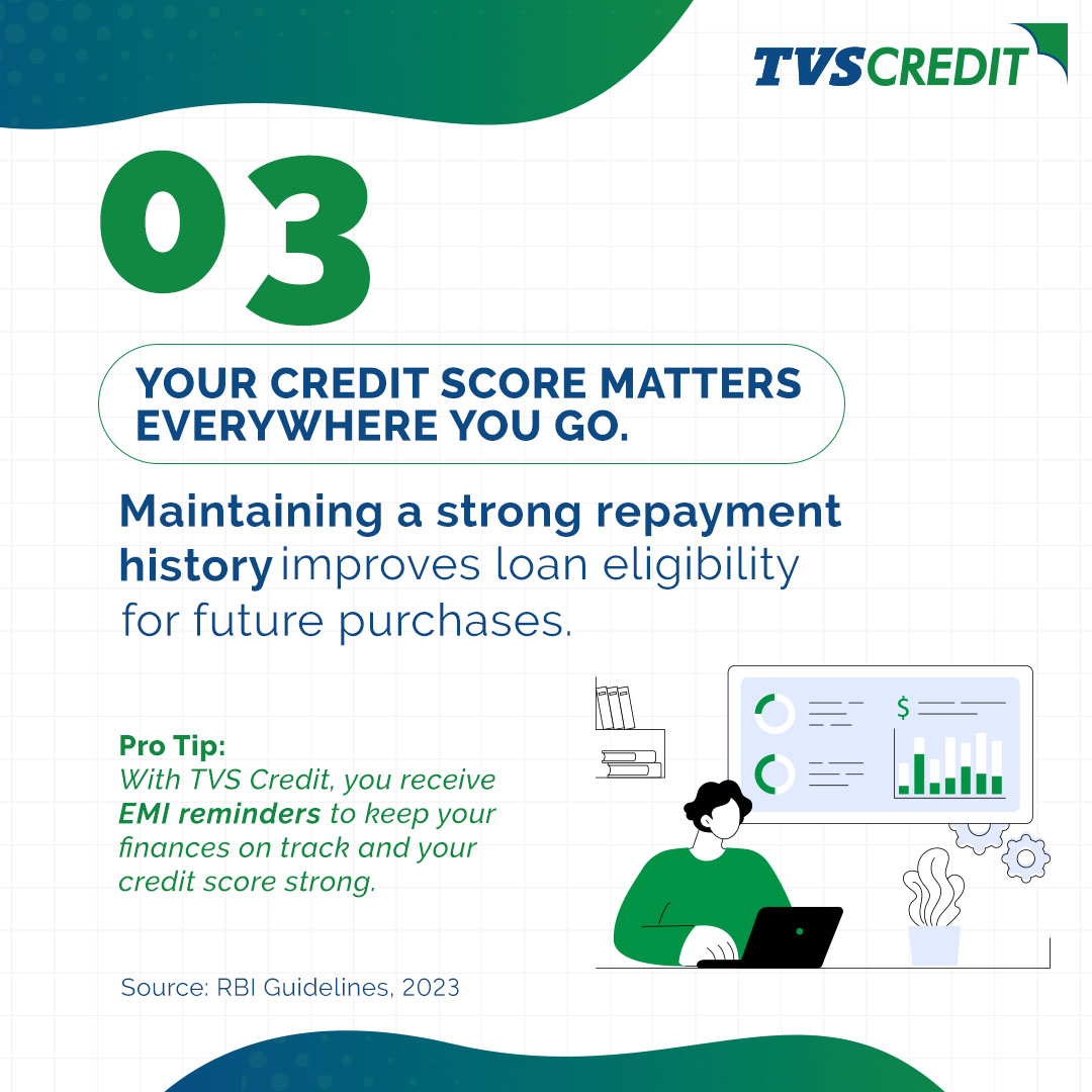 TVSCredit's tweet image. Discover how TVS Credit’s Two Wheeler Loans can help you skip the commute, boost your income, and keep your finances on track. Start your journey today and #FinanceWithConfidence

#TVSCredit #TwoWheelerLoans