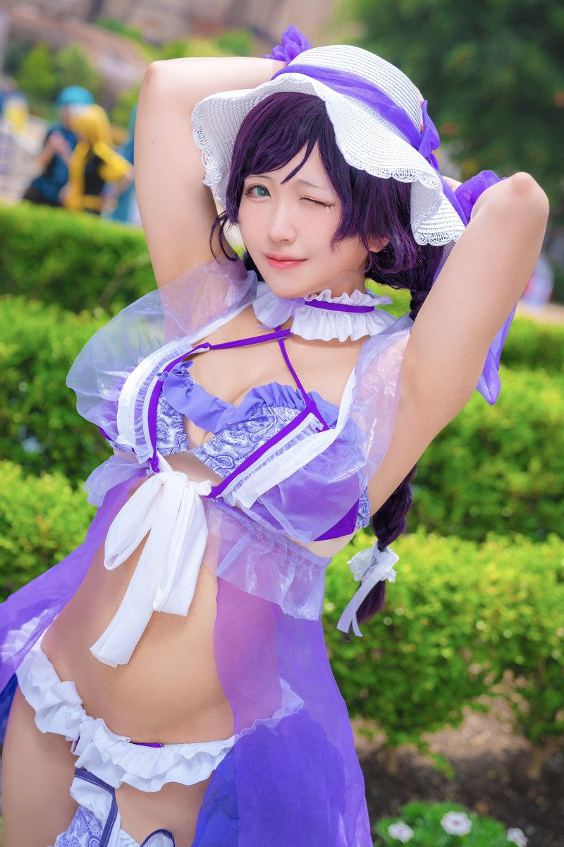 ラブライブ 東條希 くじ引き堂 水着 コスプレ ラブライブ 東條希 くじ引き堂 水着 コスプレ Amazon.co.jp