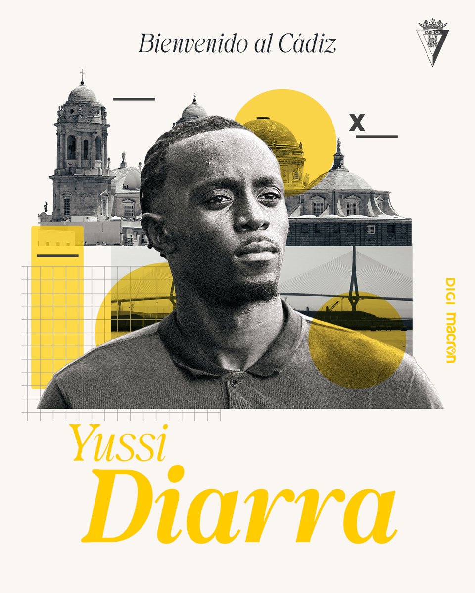 OFICIAL | Acuerdo con el Tenerife para el traspaso de Yussi Diarra

💛 ¡Bienvenido, Yussi!

🔗 cadizcf.com/noticias/acuer…