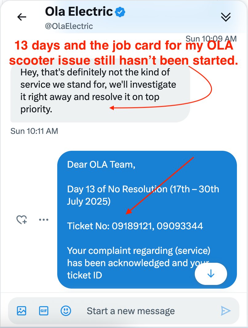 Ilesh_panchal's tweet photo. #Day13, #OlaHyperService #DeadIn2Days. @bhash @jagograhakjago @ConsumerRightX @OlaElectric @OlaOwnersClub #OlaServiceSupport #OlaElectricScam I've contacted OLA support multiple times via call, email, and social media, but the issue hasn’t been treated as a priority. https://t.co/SxI33xNDwd