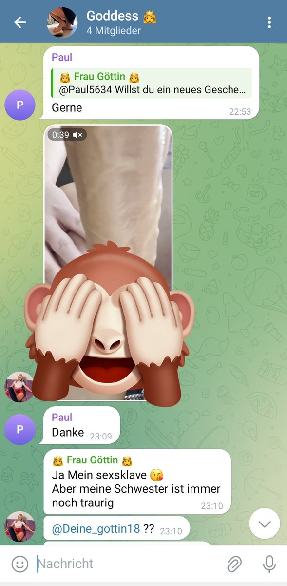 Möchte noch jemand der Telegram-Chatgruppe beitreten? 😋🤤
💌 : t.me/Deine_gottin18
