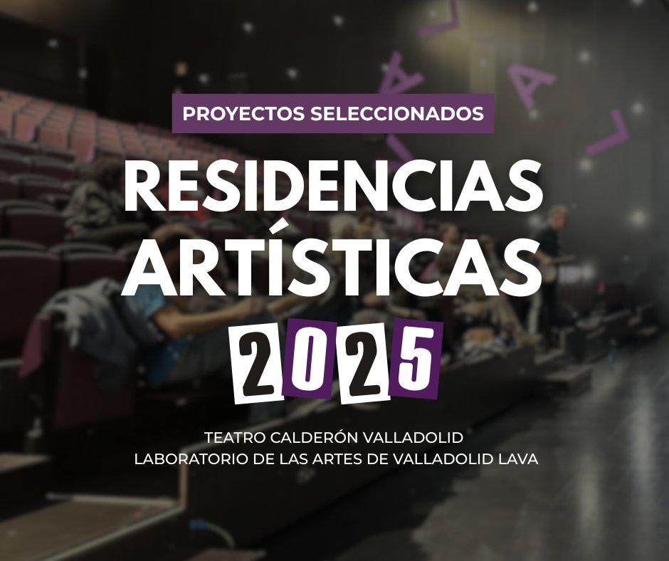 CulturaVLL (@culturavll_) on Twitter photo Ya conocemos los 13 proyectos que formarán parte del programa de residencias del <a href="/TCalderonVLL/">Teatro Calderón</a> y el <a href="/LavaVLL/">Laboratorio de las Artes de Valladolid :: LAVA</a>
Enhorabuena a los seleccionados 😍👏
Más info 🔗 cultura.valladolid.es/actualidad/la-… Ya conocemos los 13 proyectos que formarán parte del programa de residencias del <a href="/TCalderonVLL/">Teatro Calderón</a> y el <a href="/LavaVLL/">Laboratorio de las Artes de Valladolid :: LAVA</a>
Enhorabuena a los seleccionados 😍👏
Más info 🔗 cultura.valladolid.es/actualidad/la-…