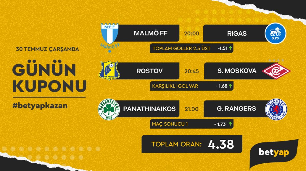 ⚽ Günlük kupon tahminleriyle kazanmaya hazır mısınız?
Betyap’ta en iddialı tahminler ve yüksek oranlarla şansınızı katlayın! 💸
👉 Betyap, kazanmaya başla.
👉 rebrand.ly/8b8c40