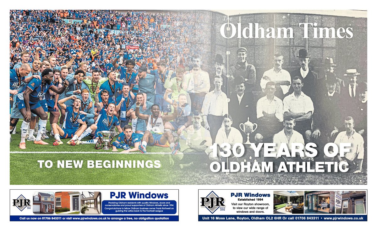 Richard Duggan (@rjkduggan) on Twitter photo This week's Oldham Times has a very special addition, a supplement celebrating 130 years of Oldham Athletic🦉
2025 has been quite a year for the club, and <a href="/TheOldhamTimes/">The Oldham Times</a> has been there every step of the way📰
Make sure you pick up a copy! This week's Oldham Times has a very special addition, a supplement celebrating 130 years of Oldham Athletic🦉
2025 has been quite a year for the club, and <a href="/TheOldhamTimes/">The Oldham Times</a> has been there every step of the way📰
Make sure you pick up a copy!