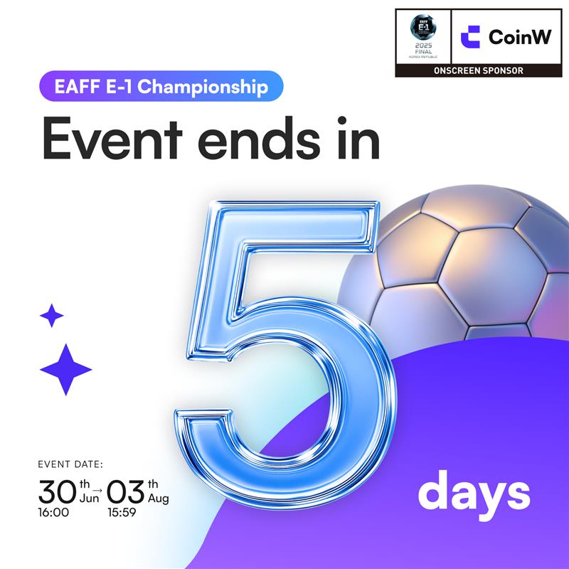 CoinW_SouthAsia's tweet image. ⚽ EAFF E-1 Championship x CoinW
💰 500,000 USDT Prize Pool

Team Battle | Individual Battle | Lucky Draw | Earn-to-Party — trade &amp;amp; win big!

🗓 Now – Aug 3 (UTC)
🎁 Early birds get up to $50 in Super Bonuses!

👉 Join now: coinw.com/event/eaff-e1-…

#CoinW #TradingEvent…