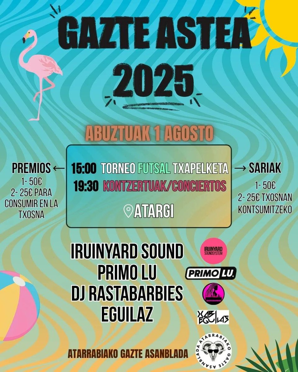 Ostiral honetan Atarrabian egongo gara soinu sistema osoarekin 🚨