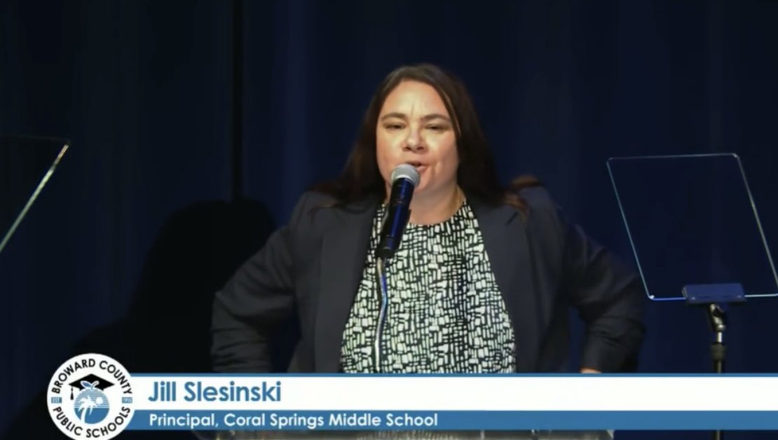 MsSlesinski's tweet image. Grateful to @bcpsleadership &amp;amp; @browardschools for the chance to share my “Leadership Dash” at the State of the District Address. When we put confidence in our students- when we give them structure, encouragement, &amp;amp; second chances, they begin to believe in themselves 💙