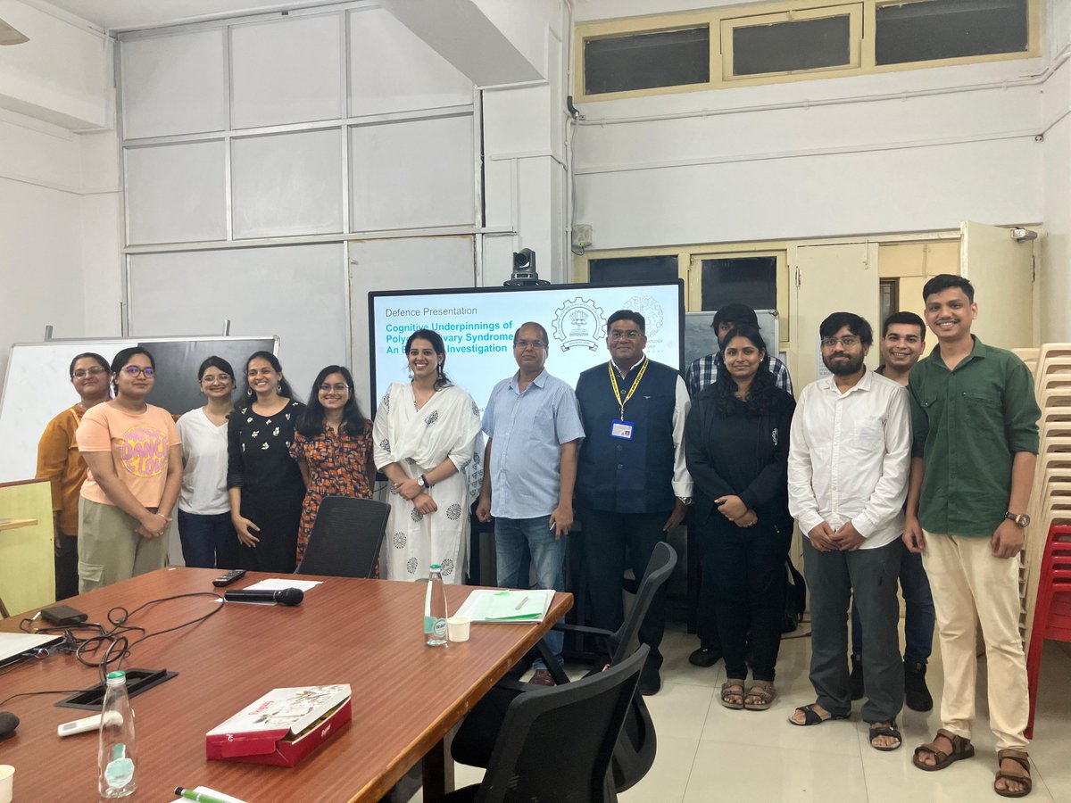cogpsyiitb's tweet photo. Huge congratulations to our brilliant lab member, @MaitreyiRedkar, on successfully defending her PhD thesis today! 🎉 Her research on "Cognitive underpinnings of Polycystic Ovary Syndrome: An Empirical Investigation" is truly impactful. Well done, Dr. Redkar! #PhDDefense #PCOS https://t.co/v8MeORCMiT