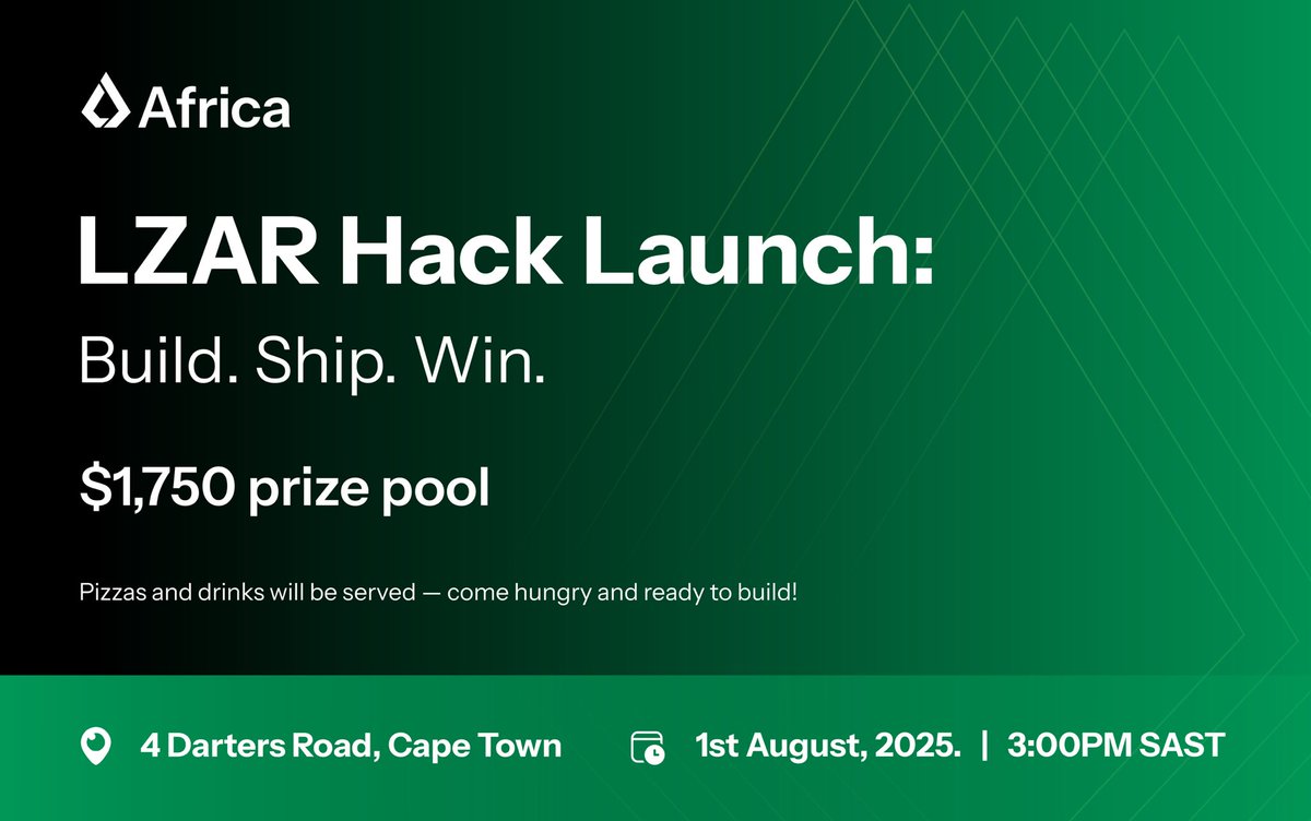 Builder Challenge Launch: $1,750 Prize Pool 🇿🇦

Fivewest and Lisk Africa are teaming up to kick off a month-long builder challenge — and it all starts tomorrow! 

If you’re excited about stablecoins and real-world blockchain apps, this one’s for you.

💡 Challenge: Build an LZAR