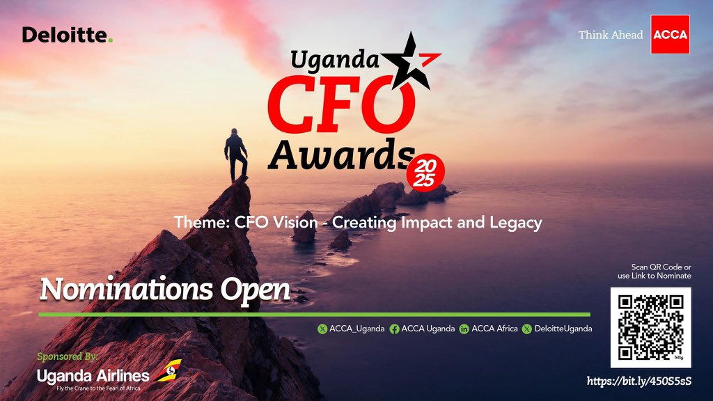 Mimi official 💥 (@seralana2) on Twitter photo The future of business is being built by bold finance leaders today.
#CFOAwardsUg25 is spotlighting the CFOs behind Uganda's growth stories.
Know a visionary CFO? Nominate them now >># bit.ly/450S5sS The future of business is being built by bold finance leaders today.
#CFOAwardsUg25 is spotlighting the CFOs behind Uganda's growth stories.
Know a visionary CFO? Nominate them now >># bit.ly/450S5sS