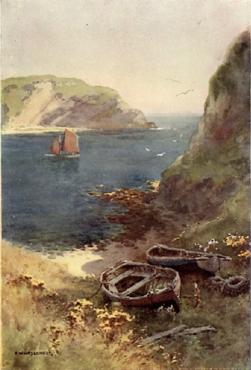 Lulworth cove,Dorset
Ernest Haslehust 
ca.1920