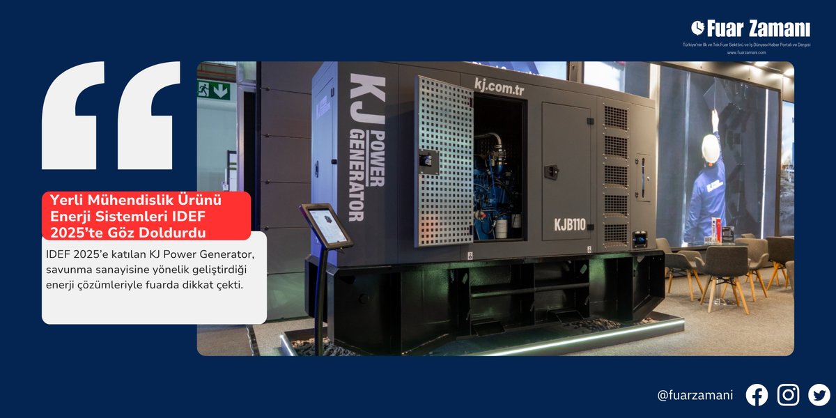 Yerli Mühendislik Ürünü Enerji Sistemleri IDEF 2025’te Göz Doldurdu
fuarzamani.com/yerli-muhendis…

#fuar #fuarzamanı #idef2025