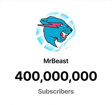 MrBeast a reçu son trophée des 400M d’abonnés par le CEO de YouTube en personne 😳

C’est deux fois plus que le second YouTuber le plus suivi au monde… une dictature totale !