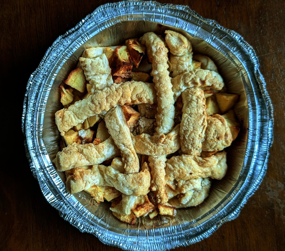 My granddaughter's first apple pie.